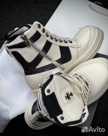 Кеды Rick Owens Geobasket Chrome Hearts