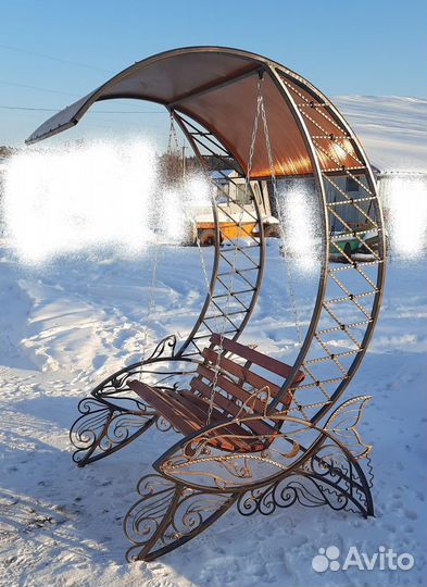 Качели, скамейка