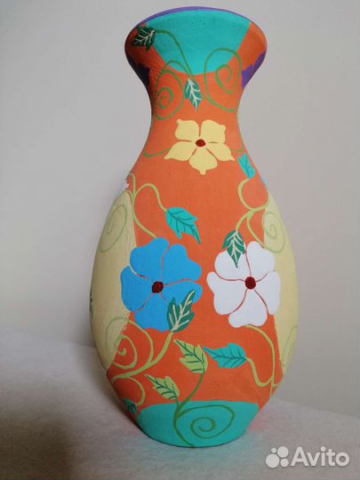 Ваза керамическая ручной работы с Кубы, 21 см