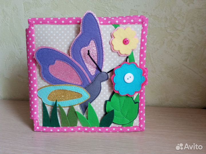 Развивающая книга из фетра и ткани