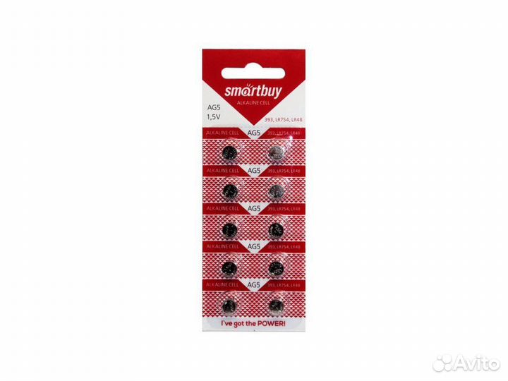 Батарейка Smartbuy AG5 (LR48) 1 шт