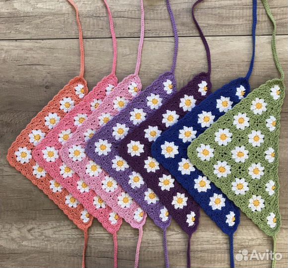 Косынка вязаная, бандана