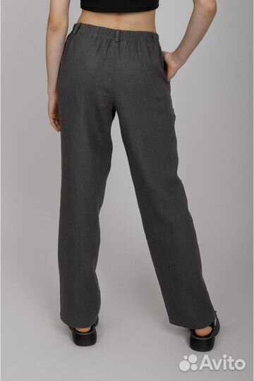 Льняные брюки женские 56/58р