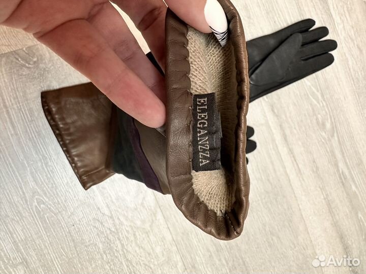 Перчатки женские кожаные размер 7