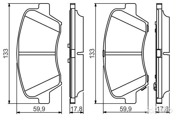 Колодки тормозные передние Hyundai Solaris Kia RIO