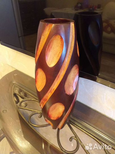 Ваза натуральное дерево