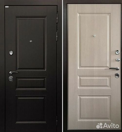 Стальные двери с зеркалом