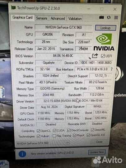 Видеокарта gtx 960 2gb