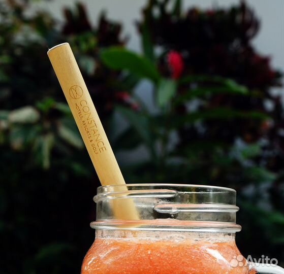 Бамбуковые трубочки для коктейлей и смузи