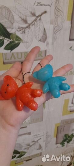 Редкие немецкие Елочные игрушки мишки гдр