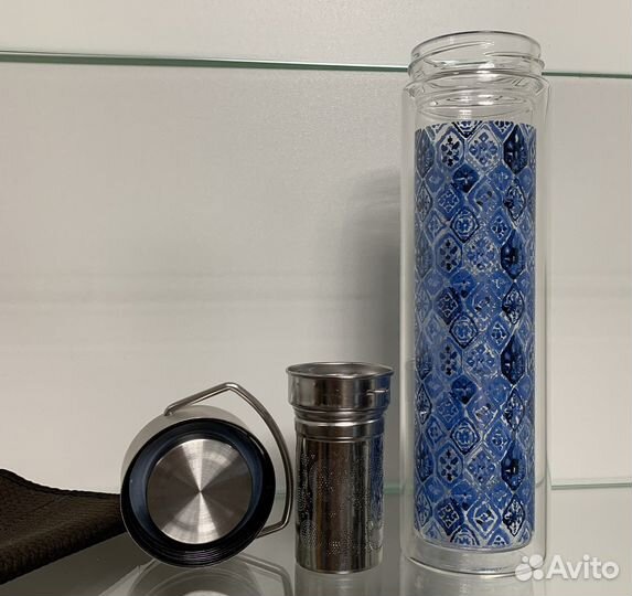 Термо кружка, стекло