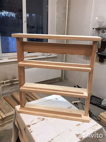 Полка настенная навесная массив