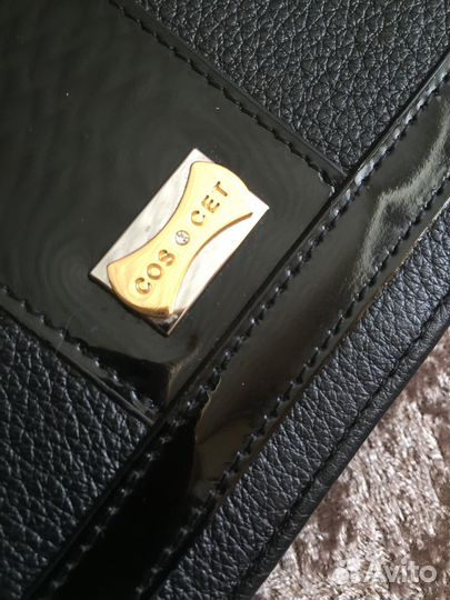 Кошелек женский натуральная кожа черный, ремонт