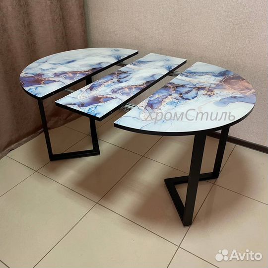 Круглый кухонный раздвижной стол 