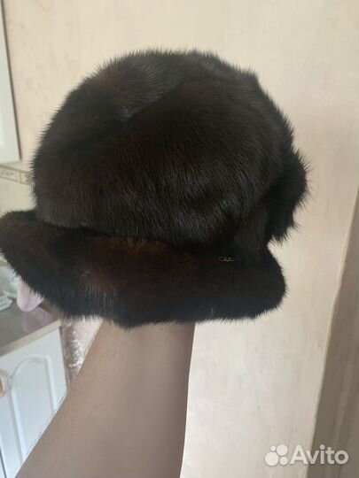 Шапка зимняя норковая женская