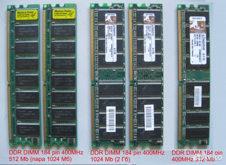 Оперативная память озу для пк: sdram / DDR1 / DDR2