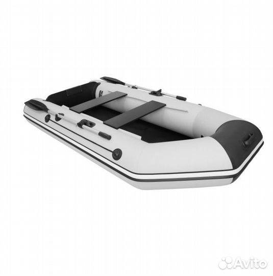 Лодка пвх Аква 2800 светло-серый / черный