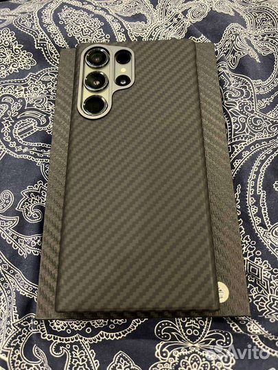 Чехол карбоновый с magsafe для Samsung s23 ultra