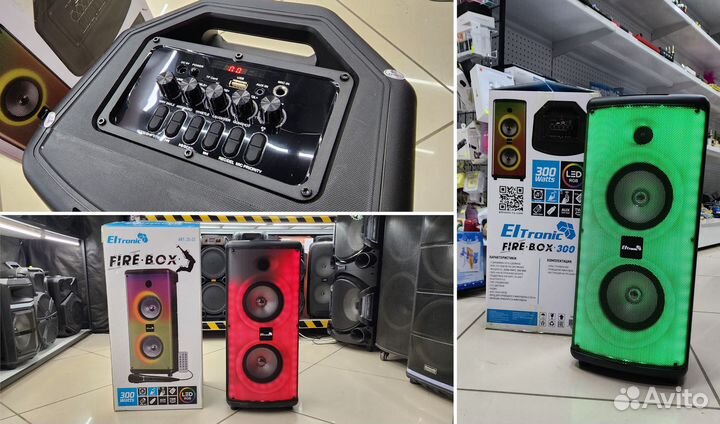 Колонка напольная блютуз Eltronic 300вт с караоке