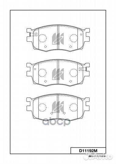 Колодки тормозные дисковые передние D11192M MK