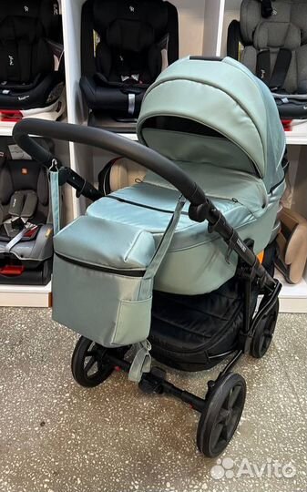 Коляска 2 в 1 Pituso Confort, Кожа Misty Mint