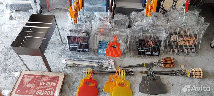 Набор для барбекю шампура уголь розжиг