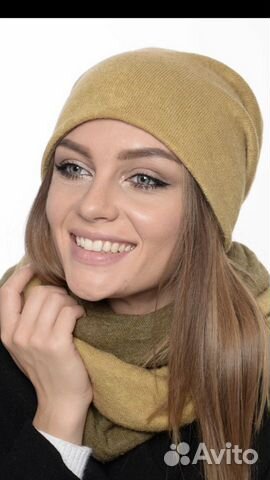 Шапка и снуд осень-весна, новая