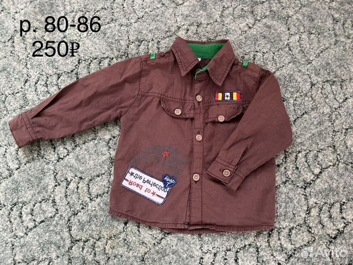Рубашка для мальчика 80 86 92