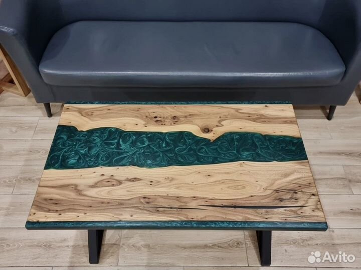 Стол из смолы, стол река, стол из эпоксидной смолы
