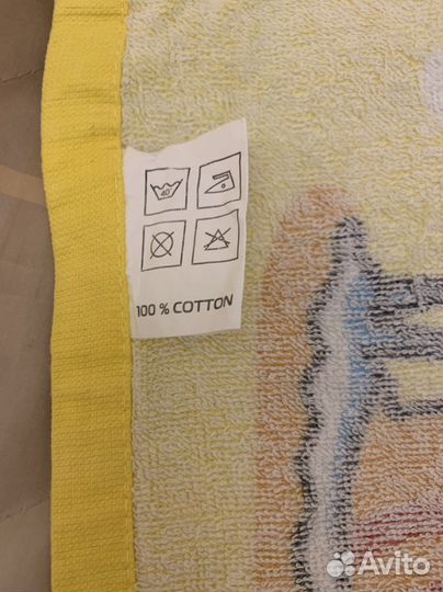 Полотенце пончо новое детское с капюшоном