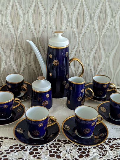 Сервиз кофейный кобальт