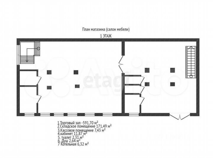 Торговая площадь, 1181.2 м²
