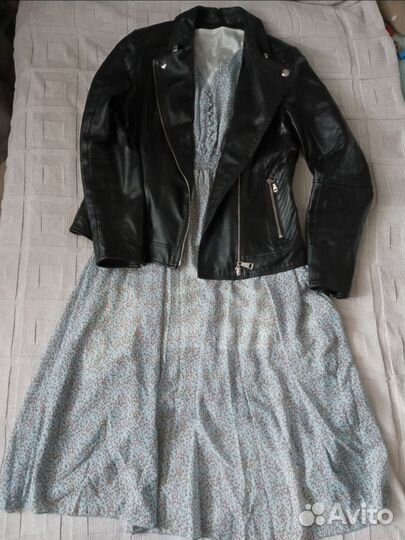 Кожаная куртка косуха женская 44-46