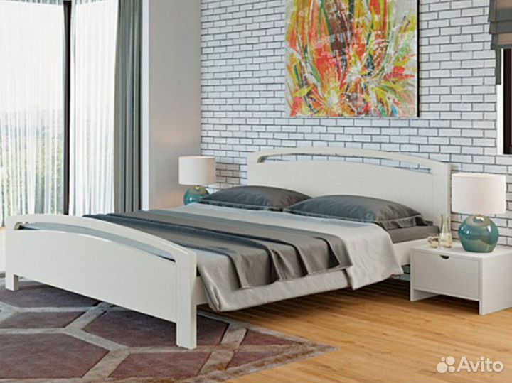 Кровать / Кровать С Изголовьем / Кровать Из Сосны