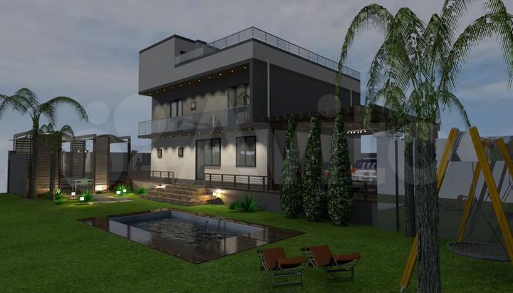 Коттедж 300 м² на участке 5 сот.