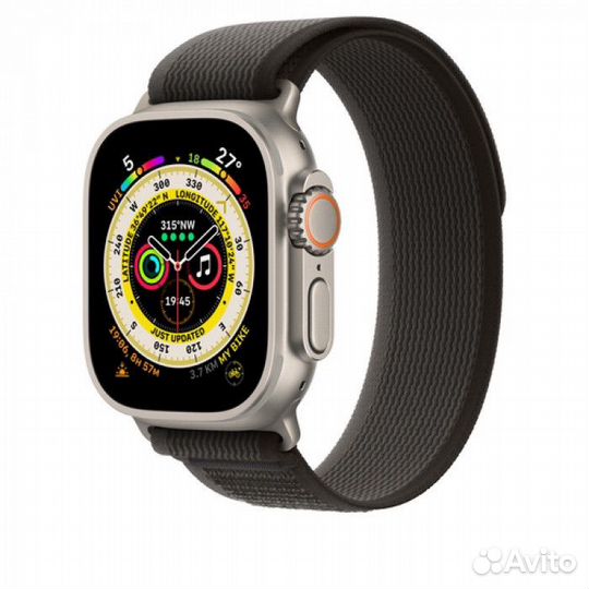 Нейлоновый браслет Apple Trail Loop Black/Gray S/M