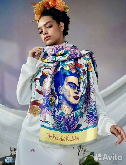 Фрида Кало шарф Бандана с цветами, попугаями