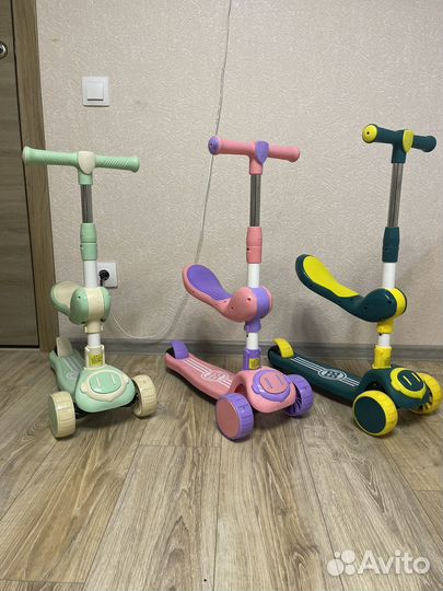 Новый детский самокат беговел складной