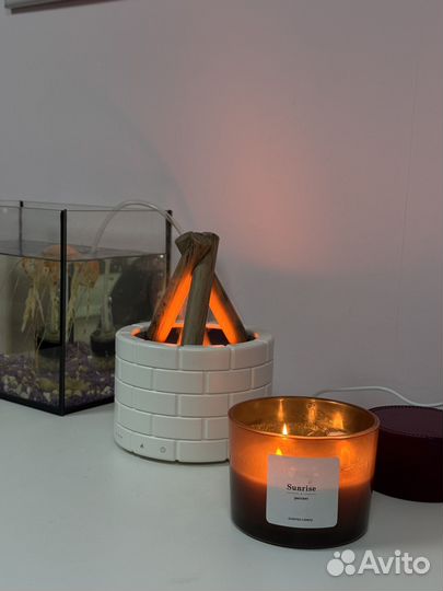 Камин с подсветкой и очистителем воздуха(дым)