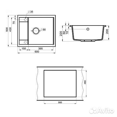 Мойка кухонная Point Римо 60 графит