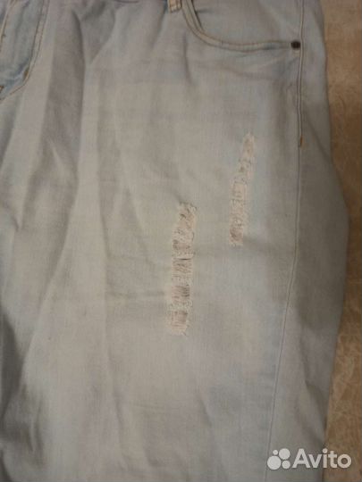 Бриджи джинсовые