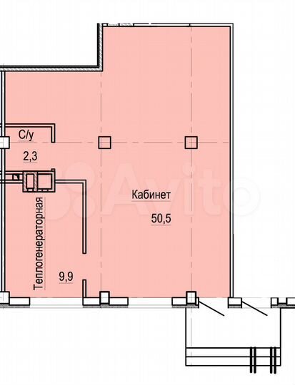 Свободного назначения, 62.7 м²