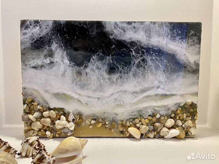 Картина Море с эпоксидной смолой