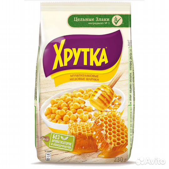 Готовый Завтрак Хрутка Медовые Шарики 230г