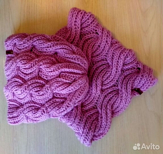 Комплект шапка и снуд