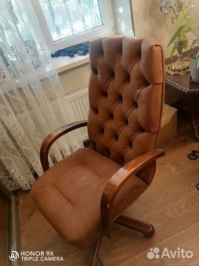 Офисное кресло из замши 2 кресло кожаное, вишня 20