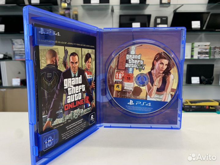 Диск Sony Playstation 4 GTA V (царапины)