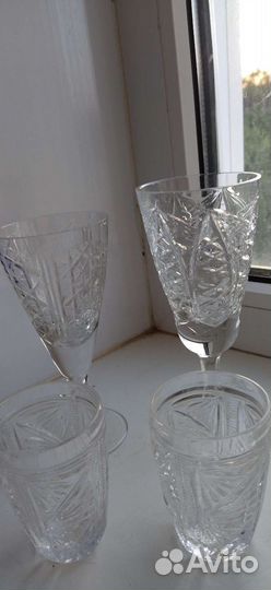 Хрустальные фужеры и стопки СССР