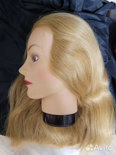Болванка (голова манекен) натуральные волосы