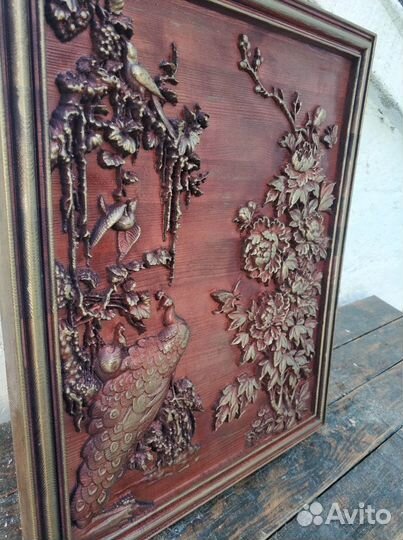 Картина панно павлин